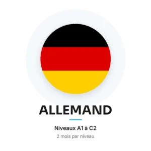 Cours d’allemand chez Mega-Ique Digital : drapeau de l’Allemagne, niveaux A1 à C2